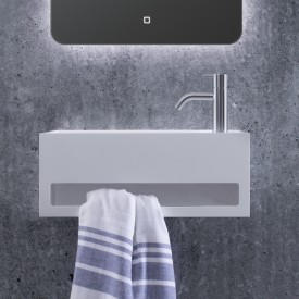 Copenhagen Bath Sandfjord 50 servant, venstre, 50x30 cm, hvit matt