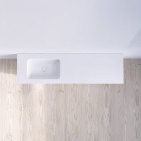 Copenhagen Bath SQ2 møbelservant, venstre, 160x45 cm, hvit matt