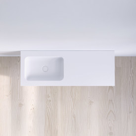 Copenhagen SQ2 120 møbelservant, venstre, 120x45 cm, hvit matt