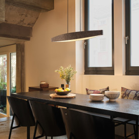 OSRAM DECOR Flat Felt Pendant 23W/830 mørkegrå