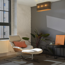 OSRAM DECOR Cardboard Cylinder oval Ceiling 1XE27 brun