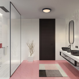 OSRAM Bathroom Classic Round Ceiling E27 IP44 280mm sort