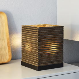 OSRAM DECOR Cardboard Square Table 1XE27 brun