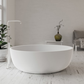 Copenhagen Bath Tromsø frittstående badekar, Ø135 cm, hvit matt