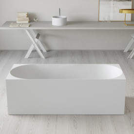 Copenhagen Bath SQ1 frittstående badekar, 170x71 cm, hvit matt