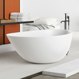 Copenhagen Bath Muschel frittstående badekar, 175x87 cm, hvit matt