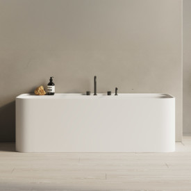 Copenhagen Bath Yuno frittstående badekar, 165x78 cm, hvit matt