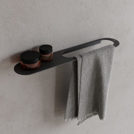 Copenhagen Bath CB 100 håndkleholder, 50 cm, med hylle, sort matt