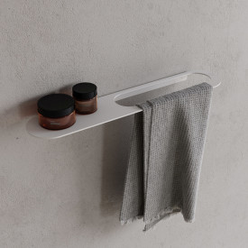 Copenhagen Bath CB 100 håndkleholder, 50 cm, med hylle, hvit matt