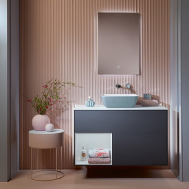 Villeroy & Boch Artis håndvask, 41x41 cm, lyseblå