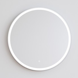 Copenhagen Bath Fanø 80 Speil, Ø80 cm, duggfritt, hvit matt/glass