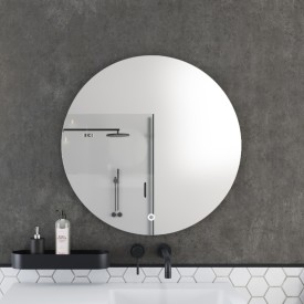 Copenhagen Bath Orø 80 Speil, Ø80 cm, duggfritt, aluminium/glass