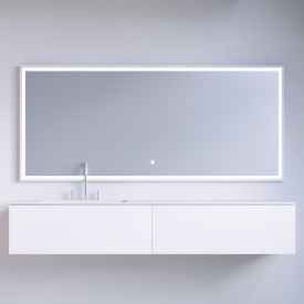 Copenhagen Bath SQ2 160 møbelpakke, venstre, 160x45x28.8 cm, hvit matt