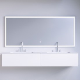 Copenhagen Bath SQ2 160 møbelpakke, dobbel, 160x45x28.8 cm, hvit matt