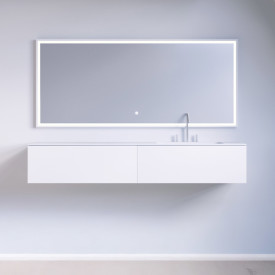 Copenhagen Bath SQ2 160 møbelpakke, høyre, 160x45x28.8 cm, hvit matt