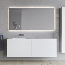 Copenhagen Bath SQ2 160 møbelpakke, venstre, 160x45x60 cm, hvit matt