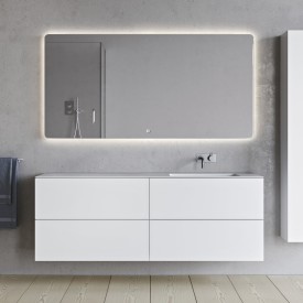 Copenhagen Bath SQ2 160 møbelpakke, høyre, 160x45x60 cm, hvit matt