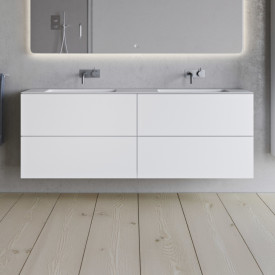 Copenhagen Bath SQ2 160 møbelpakke, dobbel, 160x45x60 cm, hvit matt