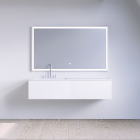 Copenhagen Bath SQ2 120 møbelpakke, venstre, 120x45x28.8 cm, hvit matt
