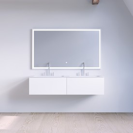 Copenhagen Bath SQ2 120 møbelpakke, dobbel, 120x45x28.8 cm, hvit matt