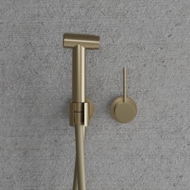 Scandtap Harmonized B armatur med bidetbruser, børstet guld
