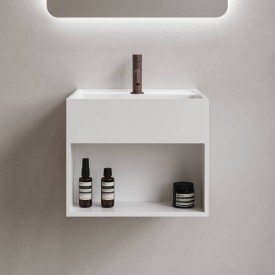 Copenhagen Bath Modul SH 40 servant med hylle, 40x40 cm, hvit matt