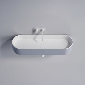Copenhagen Bath Tårn 80 servant, 80x30 cm, blå/hvit matt