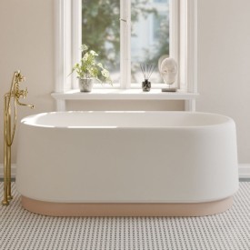 Copenhagen Bath Heritage frittstående badekar, 175x89 cm, rosa/hvit matt