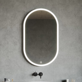 Copenhagen Bath Samsø oval Speil, 84,3x51,5 cm, hvit matt