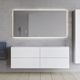 Copenhagen Bath SQ2 Servantskap 160, 160x45x60 cm, m/benkeplate, hvit matt