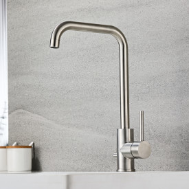 Zen Sanitary köksblandare, borstat rostfritt stål