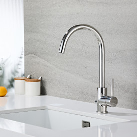 Zen Sanitary köksblandare, rostfritt stål