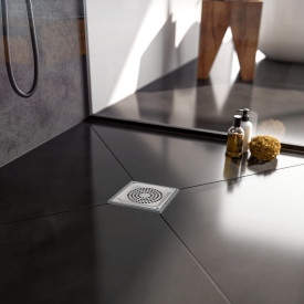 Aco EG150 afløbsskål, til beton og flisegulv, lav model, Ø75 mm