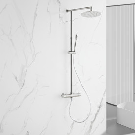 Zen Sanitary brusesæt, børstet rustfrit stål