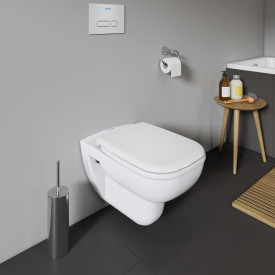 Duravit D-Code væghængt toilet, uden skyllekant, hvid