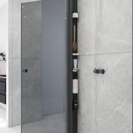 Dansani Match Tower brusehylde, model A, B & E, 10 cm, sort profil