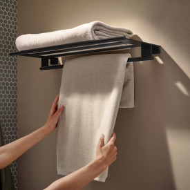 Hansgrohe AddStoris hylde, 66,1x26,2 cm, mat sort