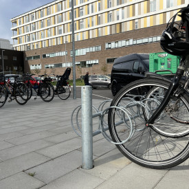 Cykelstativmodul t/5+5 cykler, 90 gr. cirkler, varmgalvaniseret