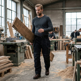 FE Engel Combat håndværkerbukser, sort, str. 116