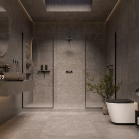 Pressalit Trend Style D2 væghængt toilet, uden skyllekant, hvid/sort