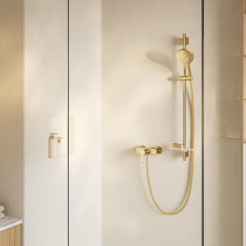 Grohe Lineare brusearmatur, børstet messing
