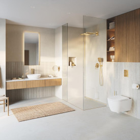Grohe Lineare brusearmatur, børstet messing