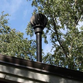 Biolan vindvifte, vinddrevet, for biotoalett, 75/110 mm, aluminium