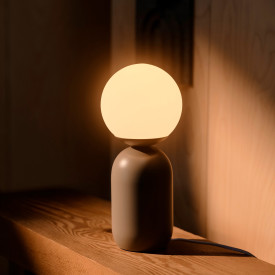 Nordlux Notti bordlampe, lysebrun