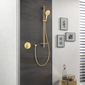 Grohe Rainshower SmartActive brusestang, 60 cm, børstet messing