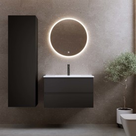Bathlife Eufori møbelpakke, med servant, 81x46,5x50 cm, sort matt