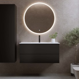 Bathlife Eufori møbelpakke, med servant, 101x46,5x50 cm, sort matt