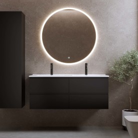 Bathlife Eufori møbelpakke, med servant, 121x46,5x50 cm, sort matt