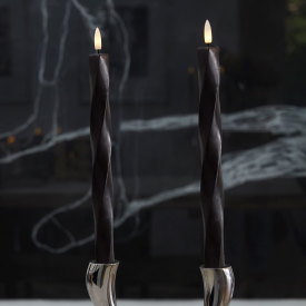Sirius Sille Nordic Sculpture Twist LED stearinljus, svart