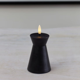 Sirius Sille Nordic Sculpture Kegle LED stearinljus, svart
